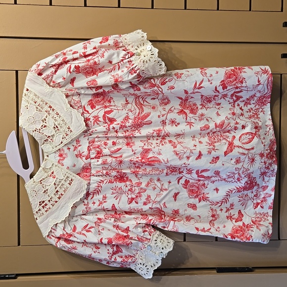 Entro Ivy Floral Top- Magenta Size Small - Picture 8 of 8